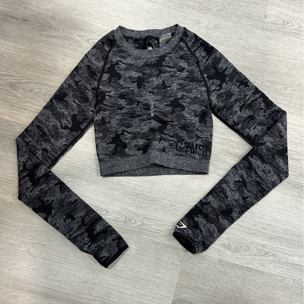 Camo gymshark top